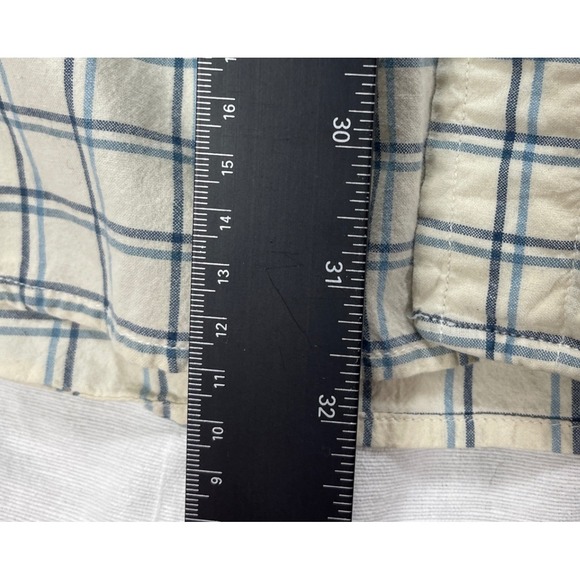 Vintage Polo Jeans Co Ralph Lauren Men's XL Windowpane Plaid Shirt Blue White - Picture 6 of 8